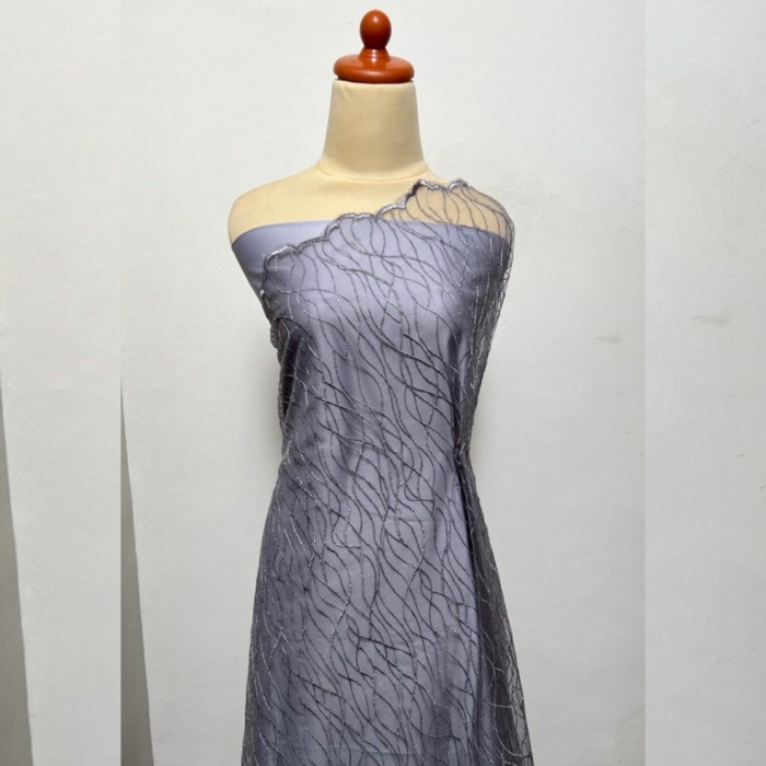 Paket Lengkap Kain Bridesmaid / Kain Satin + Kain Brokat - Akar