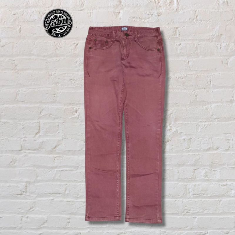 Celana Panjang Longpants Jeans Denim Fubu Red Guava Original Second Preloved