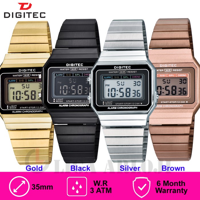 Digitec DG-3103T Jam Tangan Wanita Digital Rantai Classic 3103 / A700W
