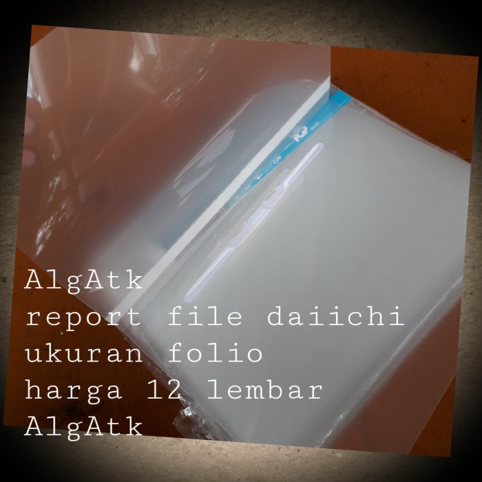 

Ready Report File Daiichi. Map Ukuran Folio. Harga Spesial