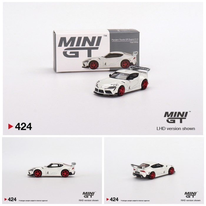 ✅COD Mini Gt Pandem Toyota Gr Supra V1.0 Pearl White Mgt 424 Terbatas