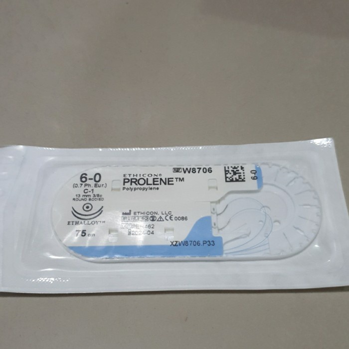 Prolene 6/0 W8706 / Benang Operasi / Benang Ethicon -Tatasie