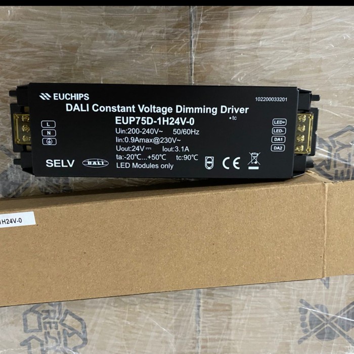 dali dimmable trafo euchips for led constant voltage 200w 75w