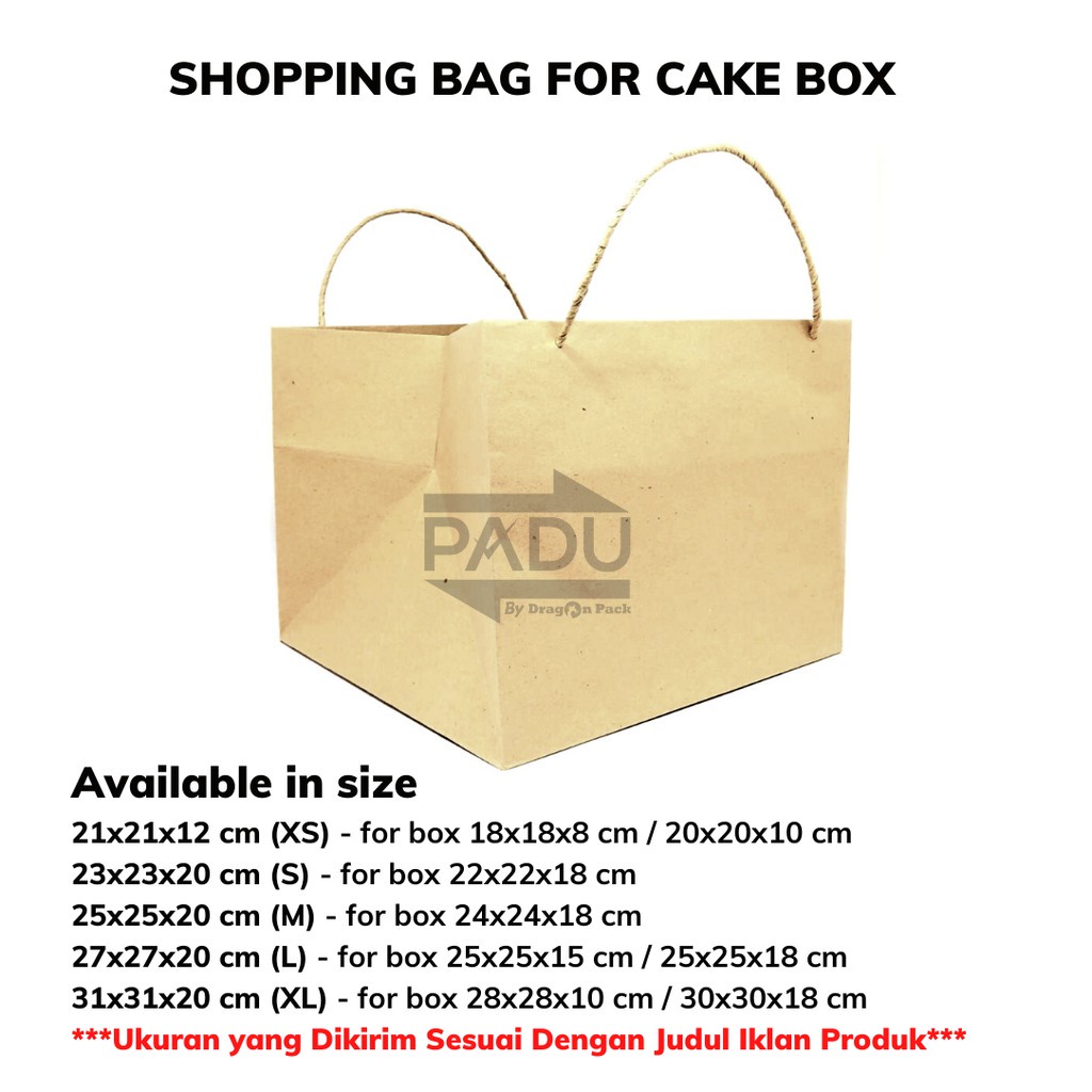 

[12 Pcs] Shopping Bag 21 X 21 X 12 Cm - R Bag / Kantong Kertas