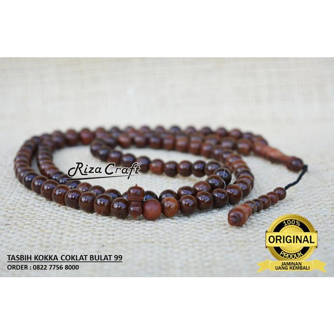 Tasbih Kayu Kokka Kaukah Turki Asli Bulat Jumbo Langka 10 mm 99 Butir