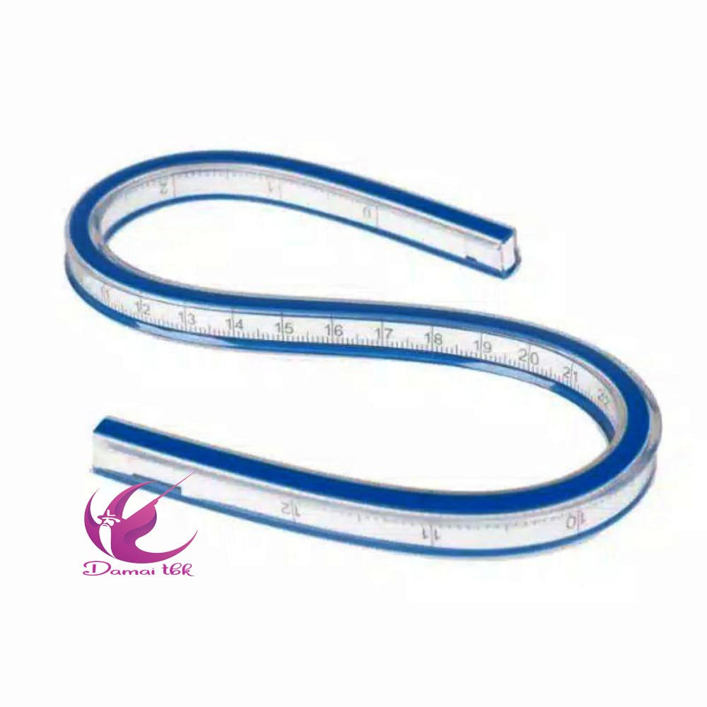 

penggaris pola fleksibel 30 cm flexible curve ruler 30cm bahan plastic vinyl lengkung quilters flexi elastic measuring measure jahit tailors drawing drafting draf draft tool