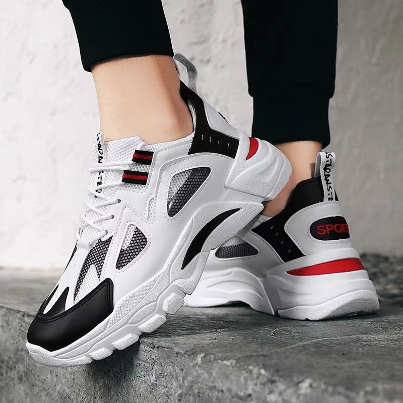 Sepatu Sneakers Pria  2023 Putih Dewasa Sneker Hitam Korean Style Terbaru Lari Sport Snekers Jogging