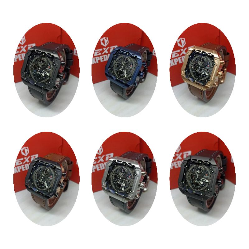 Jam Tangan Pria Expedition 6826 E6826 EXP 6826 Tali Kulit