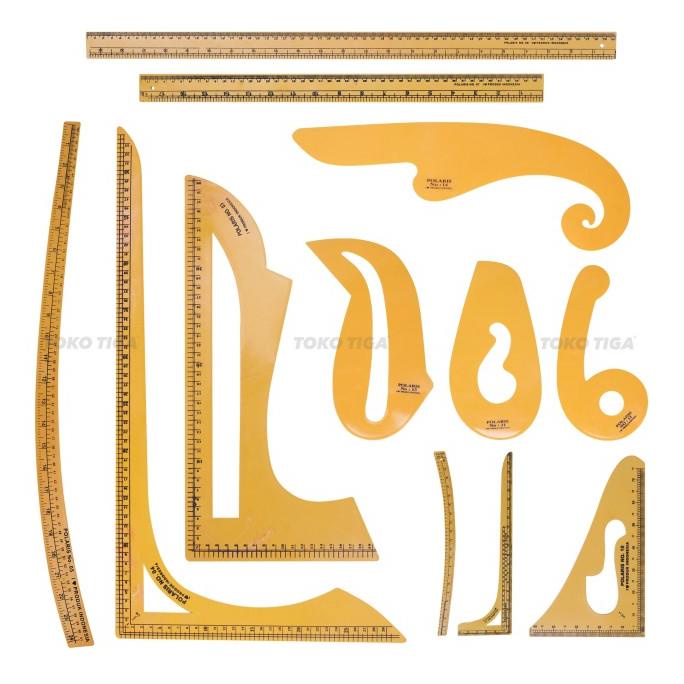 

Best Sales Penggaris Pola Set / Pattern Ruler Polaris Isi 9 Set 12 Pcs (Psc-01) Original