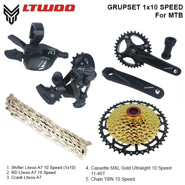 ✨Ori Groupset Sepeda Ltwoo Mtb 1 X 10Speed Terbaru