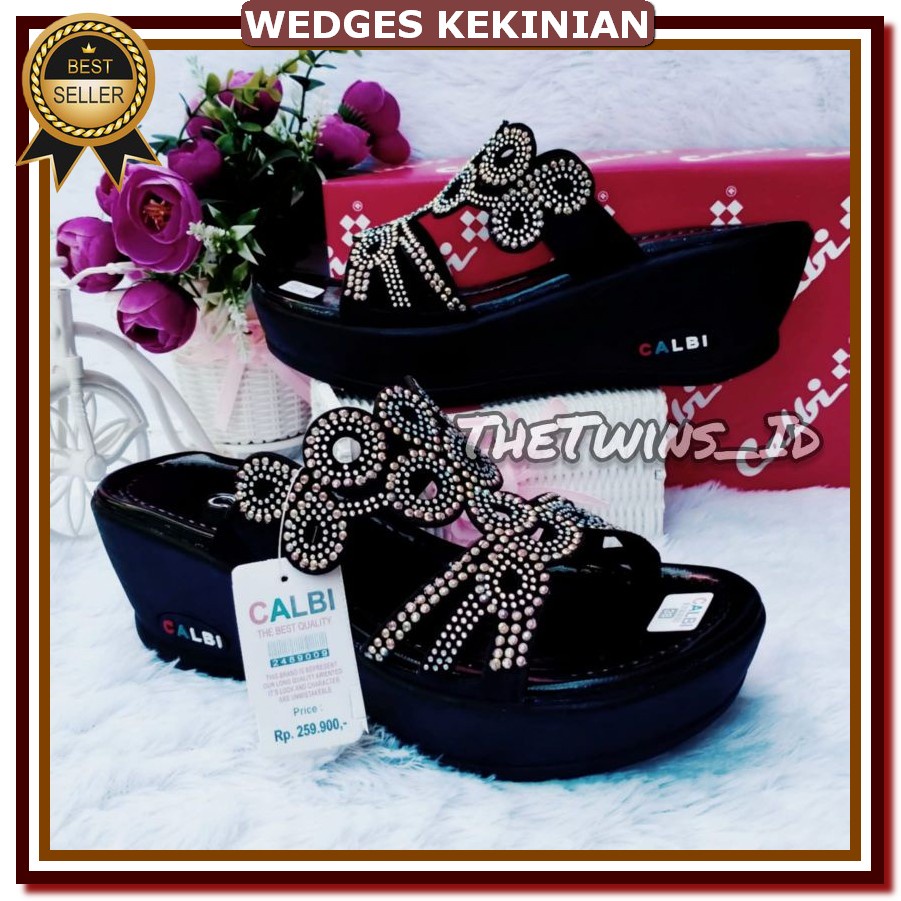 Sendal Kondangan Ibu Ibu Sndal Pesta Hak Tahu 3Cm Wejes Wanita Elegan Import Weges Perempuan Elejant