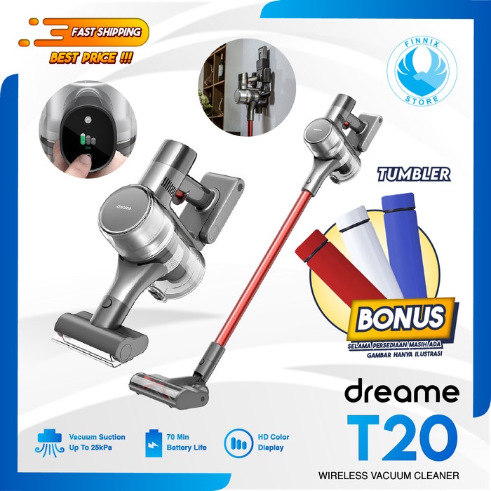 DREAME T20 CORDLESS VACUUM CLEANER - PENYEDOT DEBU ORIGINAL BEST QUALITY