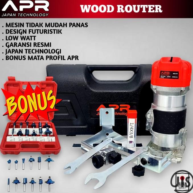 Uciha Mesin Profil Wood Trimmer 6Mm Kayu Router Pahat Ukir Trimer