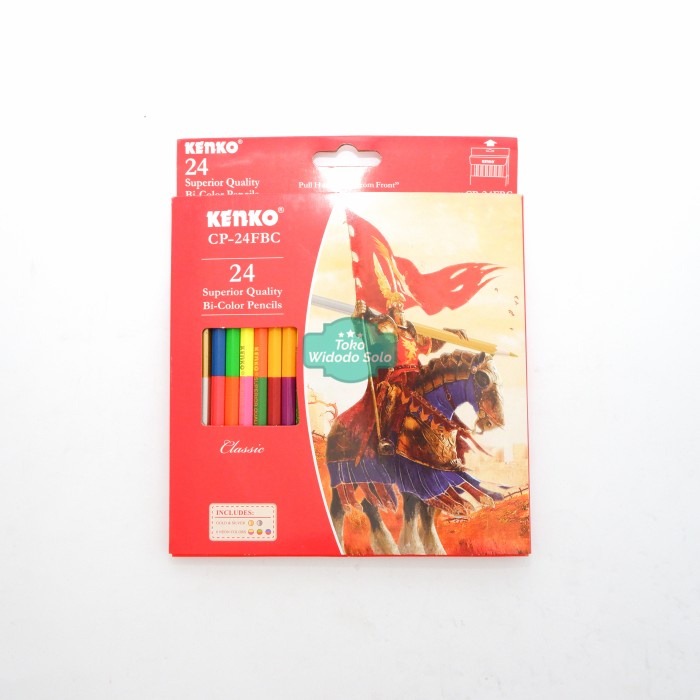 

Pensil Warna Kenko CP-24FBC 48 Warna 24 Batang Bi-Color Pencils