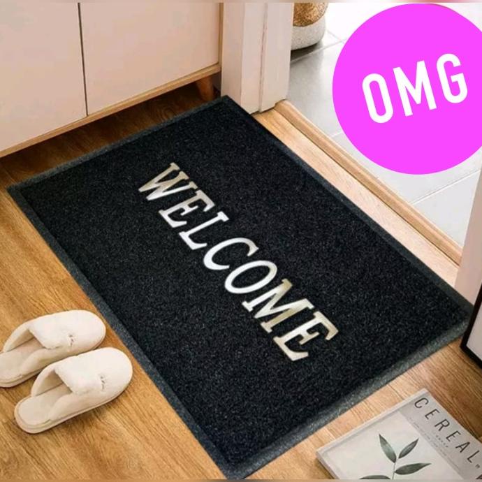 Produk Unggulan] Keset Welcome pvc motif bihun keset karpet pvc Welcome