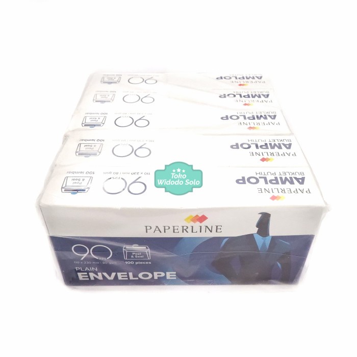 

Amplop Putih Kabinet Paperline PPS 90 Peel and Seal Lem Grosir 5 Box