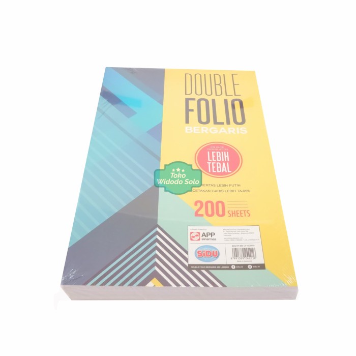 

Kertas Double Folio Garis SDU RF 009 1 Pack Isi 200 Lembar