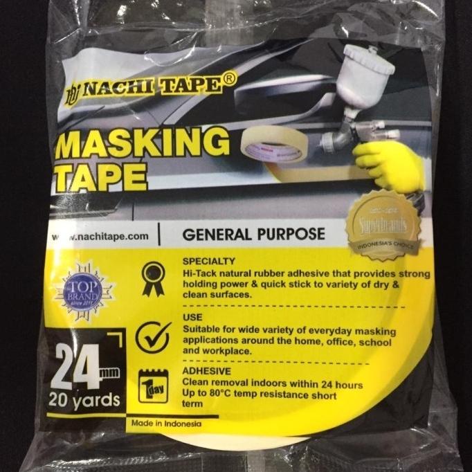 

best produk] NACHI Masking Tape Lakban Kertas 24mm