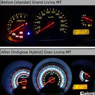 Asli indiglo Spedometer Nissan Livina black Odc hybrid 3D Free Ongkir