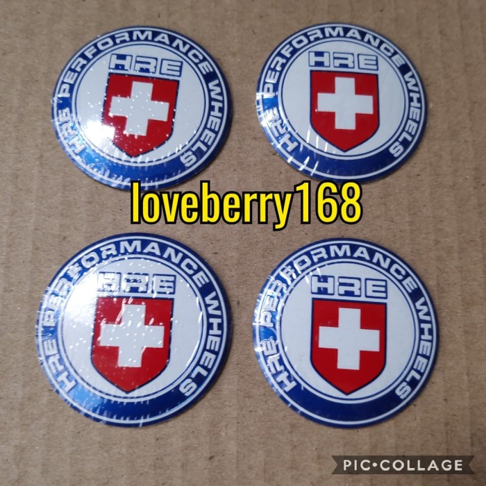 sticker stiker lapisan tutup dop velg mobil logo hre warna biru fikafika8187