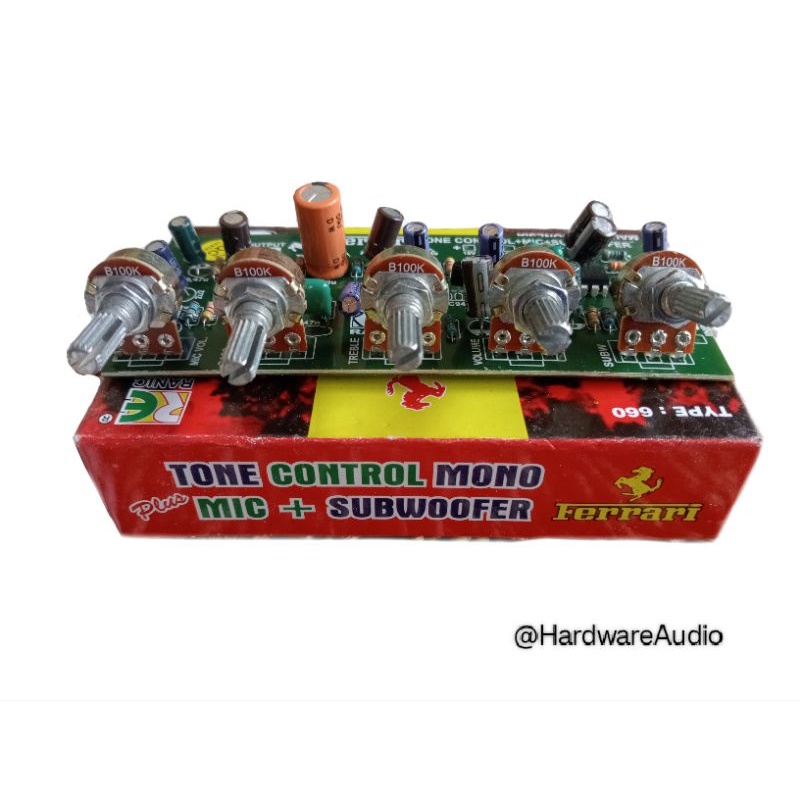 Kit tone control mono mic subwoofer (ferrari)