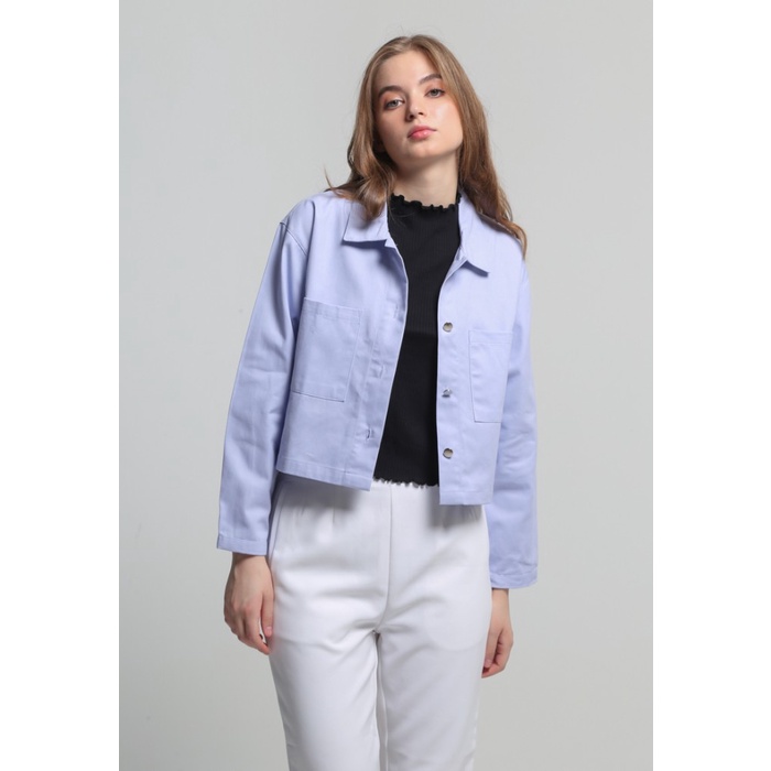 Valino Ladies Jaket Dua Kantong Wanita Lavender - D-Bfbh28-J5