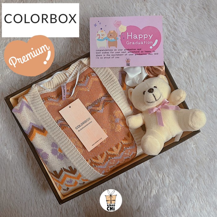 Kikoochi Premium Colorbox Cardigan - Hadiah Kado Ulang Tahun Hampers