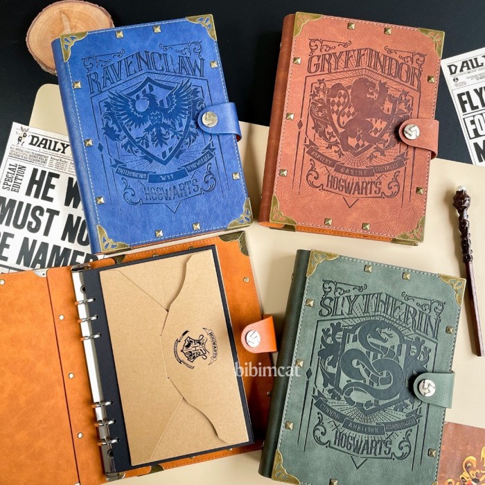 

Promo (A5 Size) Binder Journal Set Hogwarts House Version / Agenda Notebook Terbaru