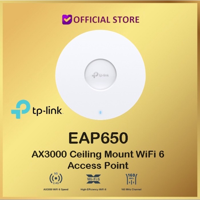 Tp-Link EAP650 AX3000 Ceiling Mount WiFi 6 Access Point EAP 650