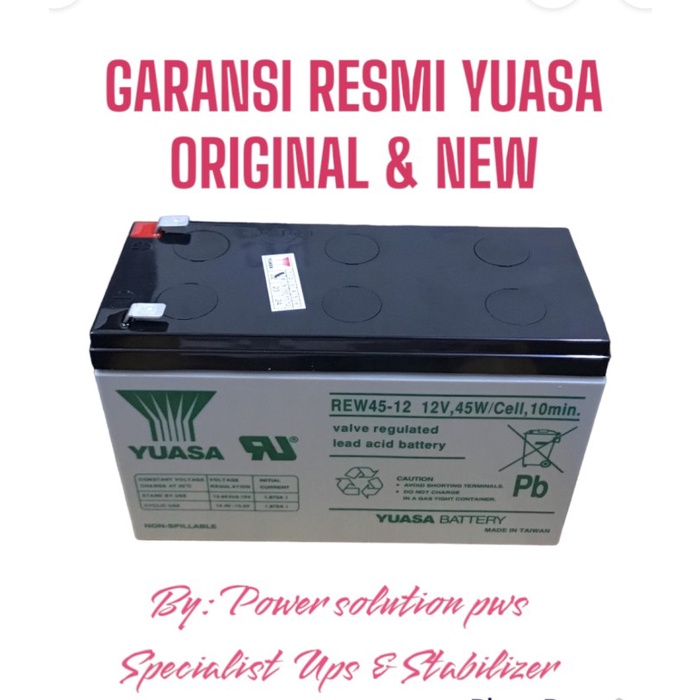 BATERAI YUASA REW45-12 12V 45W 9Ah BATTERY UPS