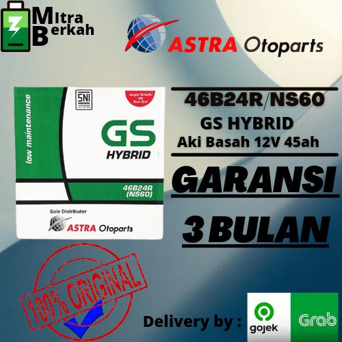 Promo Aki Basah Mobil Avanza/Xenia/Rush Ns60 Gs Hybrid