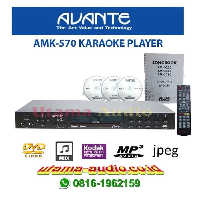 {NurulShop} AVANTE AMK 570 DVD KARAOKE PLAYER KJB AMK570 - Hitam Berkualitas
