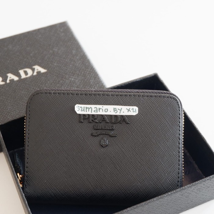 

[COD] Card Wallet Holder Dompet Kartu Kulit Saffiano Asli Prda Terbatas