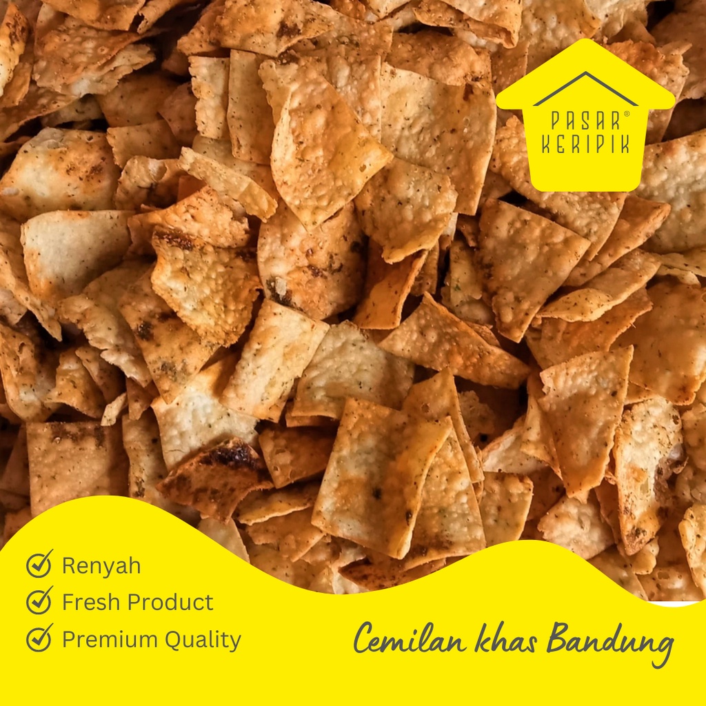 

Ready Pasar Keripik Pangsit Bawang Pedas Daun Jeruk Kiloan Non COD