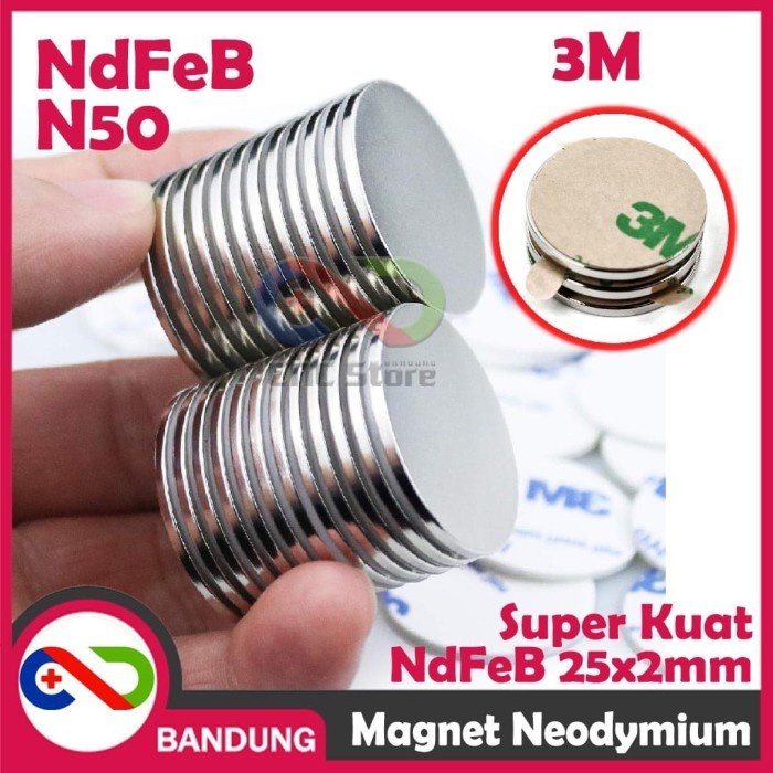 

MAGNET NEODYMIUM NDFEB BULAT PERMANEN 25X2MM