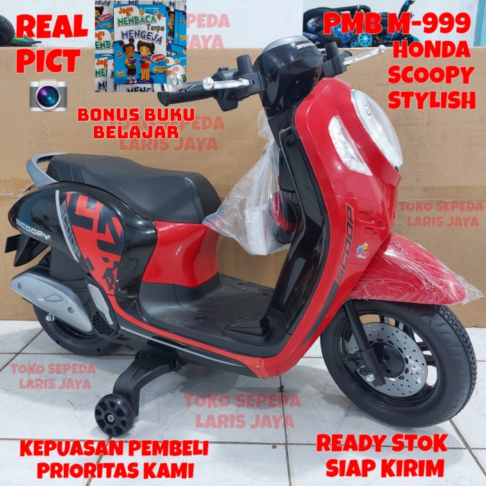 Motor Aki Anak Scoopy Pmb M-338, Motoran Aki Mainan Anak Motor Scoopy