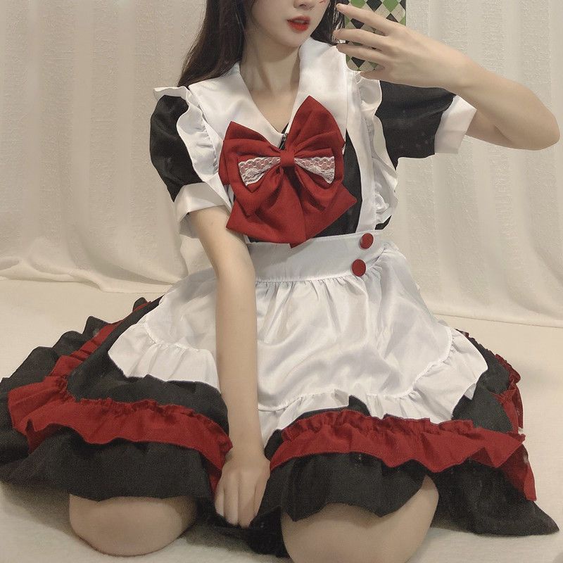 CuteCOSMaid Costume Japanese Maid Dress Sexy Lolita Uniform Student Secondary Daily