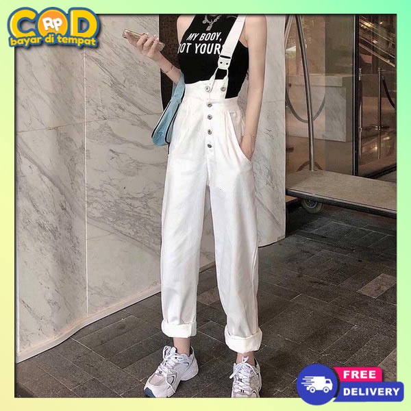 Jum Swit Waita Casual Ootd Kece Cewe Model Jumper Jumssuit Anak Kuliahan Baju Kodok Trendy Pakaian W