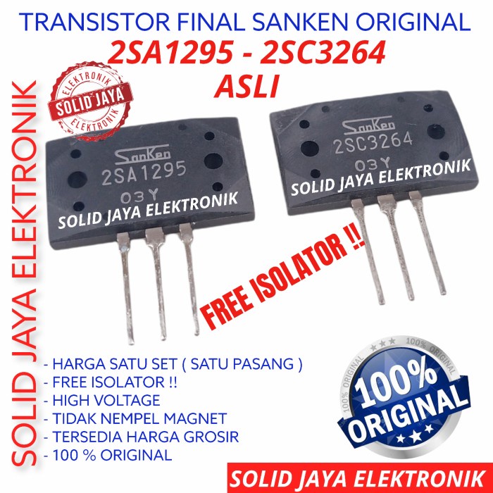 Transistor Final Sanken 2Sa1295 2Sc3264 Tr 2Sa 1295 2Sc 3264 Original