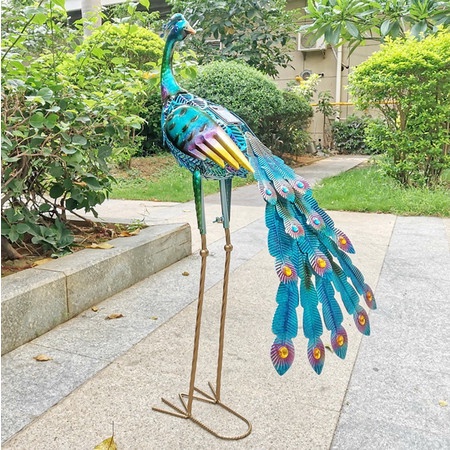 Patung Burung Merak Ukuran Besar Untuk Outdoor Dengan Lampu