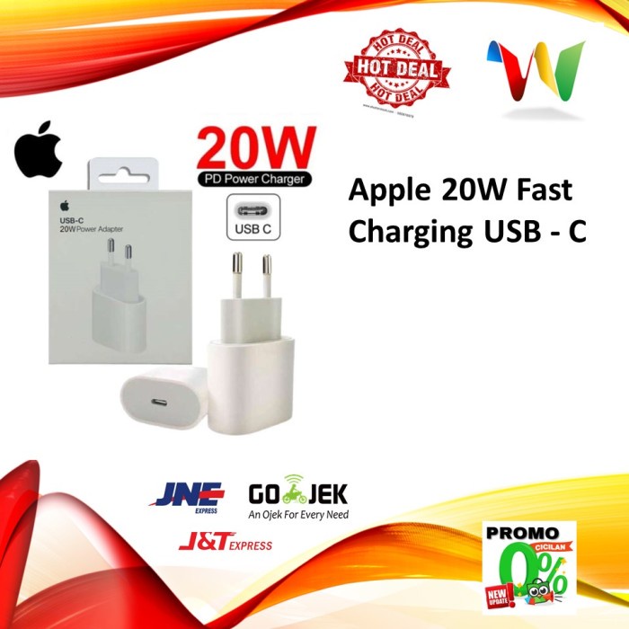 (Original) Apple Usb-C 20W / 18W Power Adapter Iphone 12 Fast Charger Ready