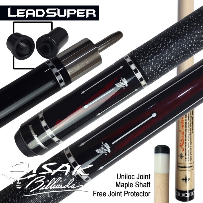 Leadsuper Exceed EXC Cue - Uniloc Maple Stick