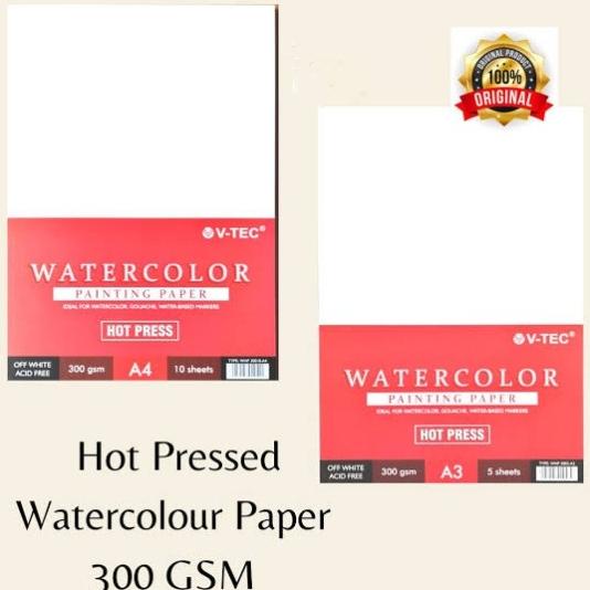 

BARANG TERBARU !!! HOT PRESS PRESSED WATERCOLOR PAPER KERTAS GAMBAR LUKIS CAT AIR A3 A4 - TERLARIS