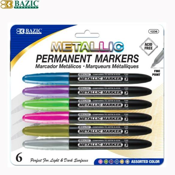 

BARANG TERBARU !!! BAZIC 1236 METALLIC PERMANENT MARKER SET SPIDOL METALIK KILAP PERMANEN - TERLARIS