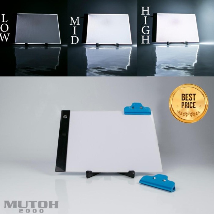 

drawing tracing A4 copy board papan LED light pad ultra slim