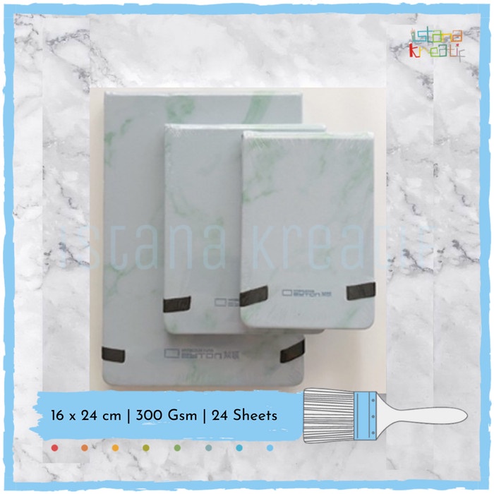 

Leyton Watercolor Hand Book 16x24 cm 24 Lembar 300 Gsm 100% Cotton