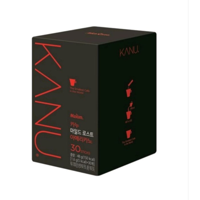 

[30 Sachet] Kanu Mini Maxim Mild Roast Americano Coffee Korea/ Kopi