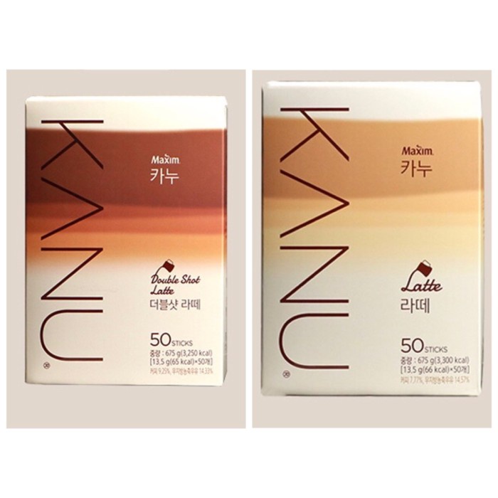 

MAXIM KANU coffee latte double shot latte 1 box 50 sticks kopi korea