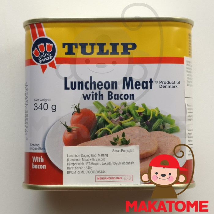 

Tulip Pork Luncheon Meat With Bacon 340gr daging maling babi 340 g gr