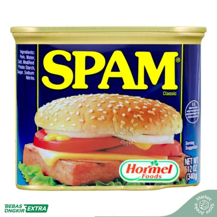 

Hormel Spam USA Daging Babi Olahan Canned Meat Pork Luncheon 340g